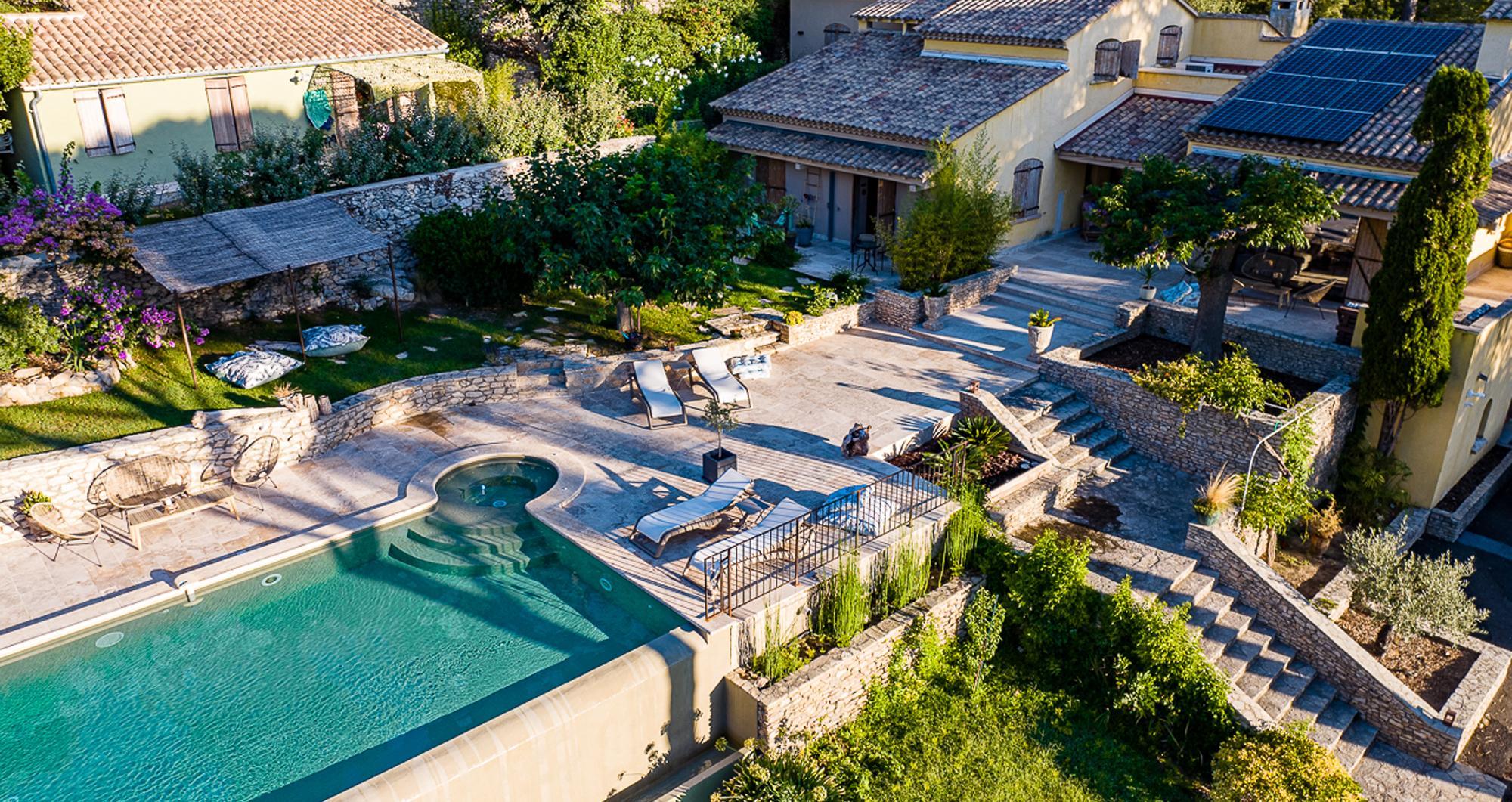 Aerial view of the property
