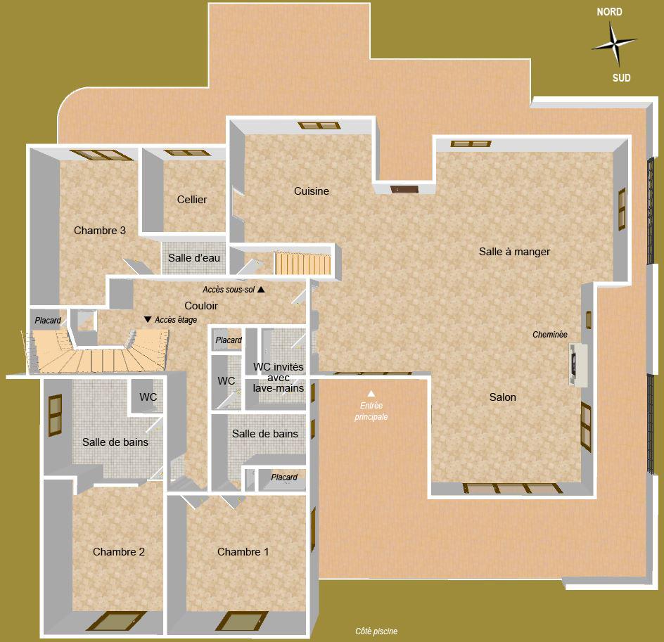 Plan du rez-de-jardin